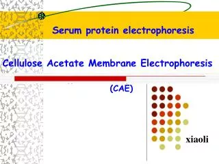 Cellulose Acetate Membrane Electrophoresis