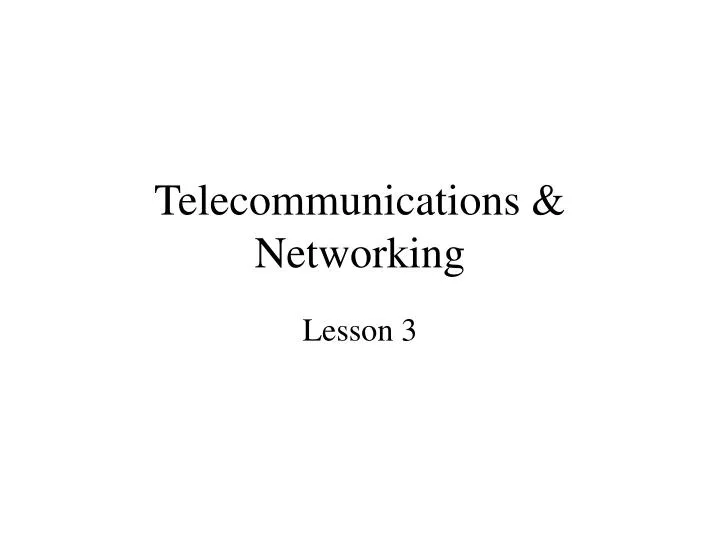 telecommunications networking