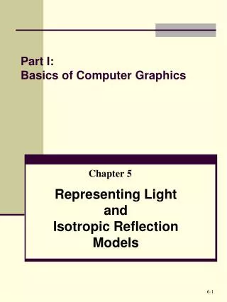 Part I: Basics of Computer Graphics