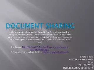 Document Sharing