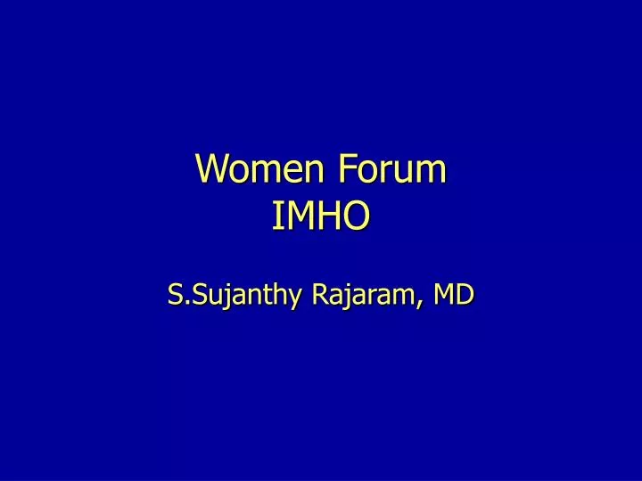 women forum imho