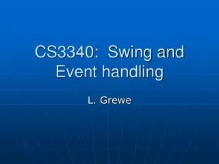 CS3340: Swing and Event handling