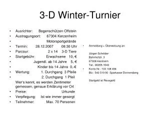 3 d winter turnier
