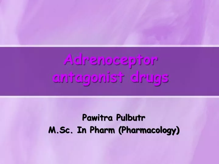 adrenoceptor antagonist drugs