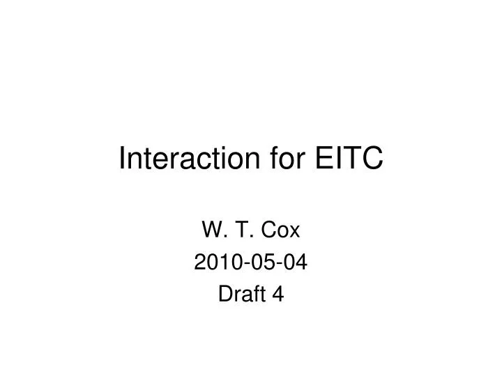 interaction for eitc