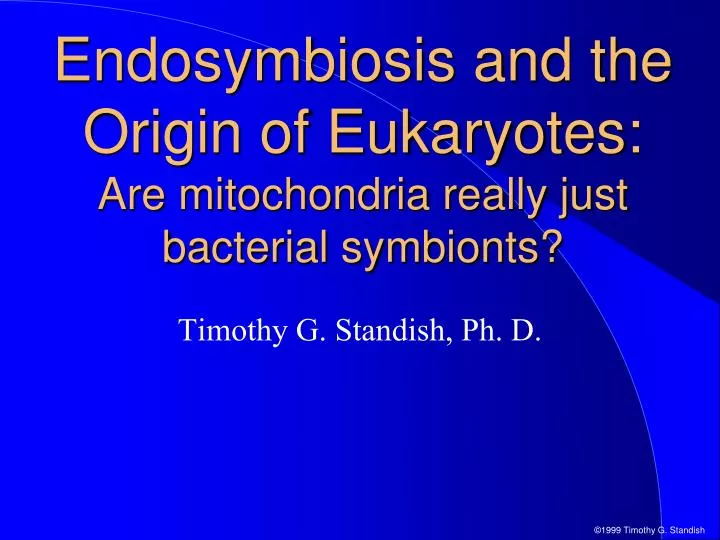 endosymbiosis and the origin of eukaryotes are mitochondria really just bacterial symbionts