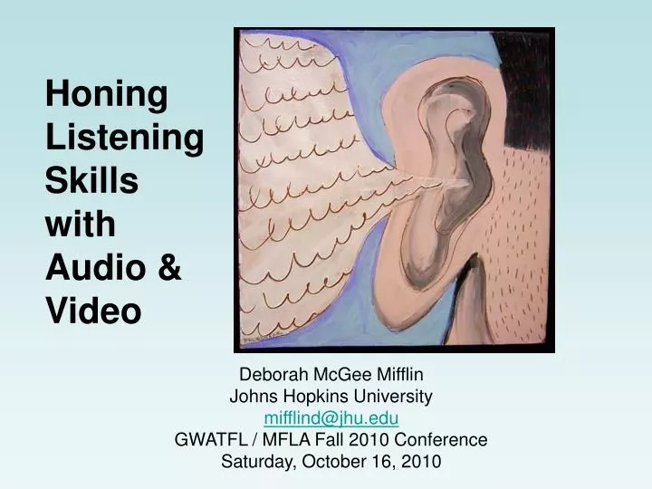 honing listening skills with audio video