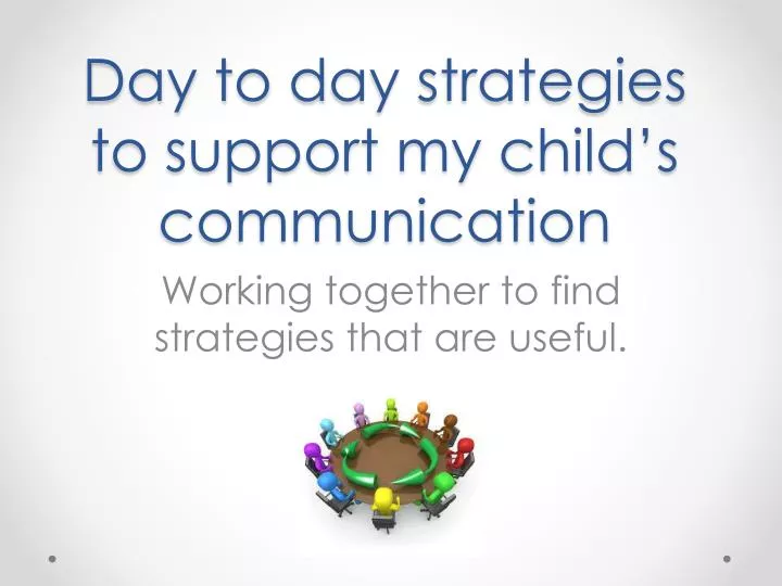 day to d ay strategies to support my child s communication
