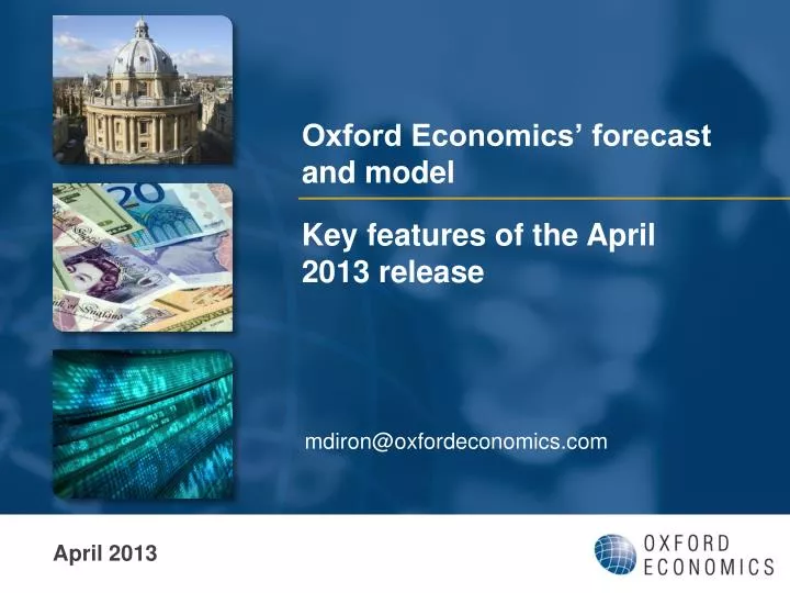 oxford economics forecast and model