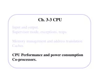 Ch. 3-3 CPU
