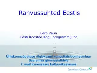 rahvussuhted eestis