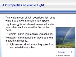 4.2 Properties of Visible Light