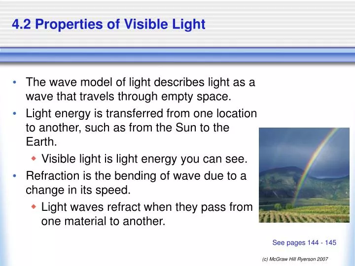 4 2 properties of visible light