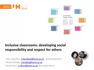 Inclusive classrooms: developing social responsibility and respect for others