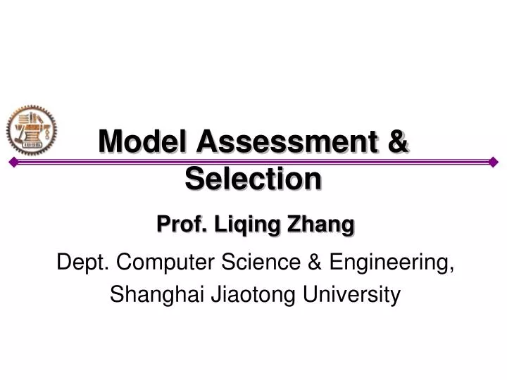 model assessment selection