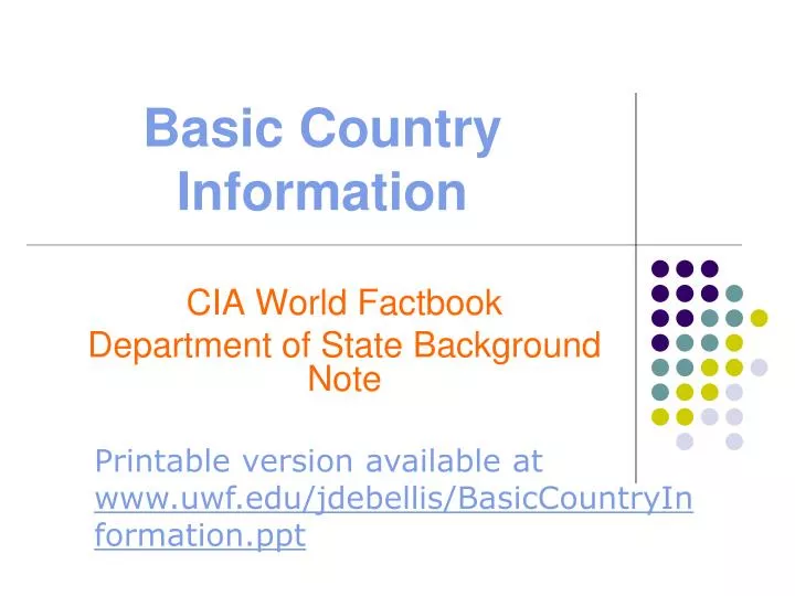 basic country information