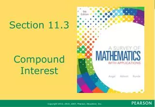 Section 11.3 Compound Interest