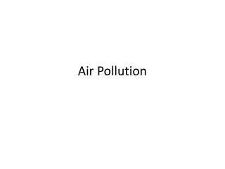 Air Pollution