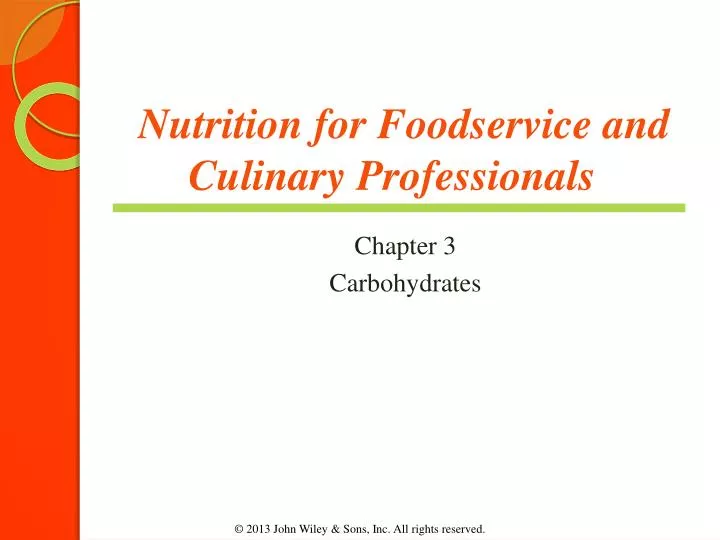 nutrition for foodservice and culinary professionals