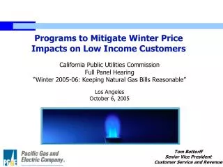 Programs to Mitigate Winter Price Impacts on Low Income Customers
