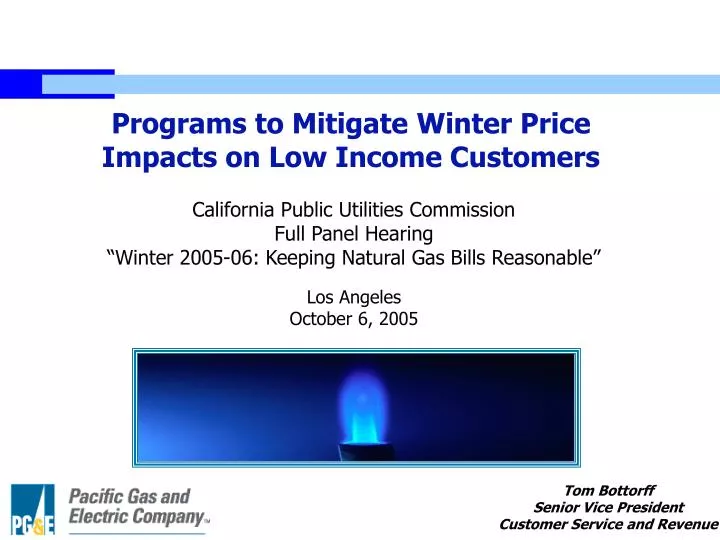 programs to mitigate winter price impacts on low income customers