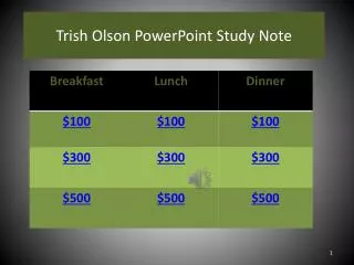Trish Olson PowerPoint Study Note