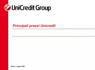 principali prassi unicredit