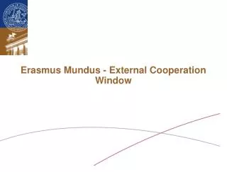 Erasmus Mundus - External Cooperation Window
