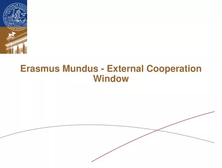 erasmus mundus external cooperation window