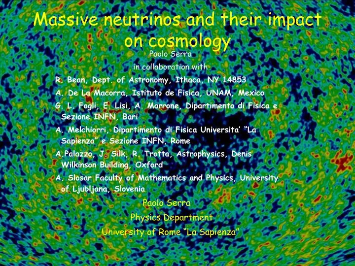 massive neutrinos and their impact on cosmology