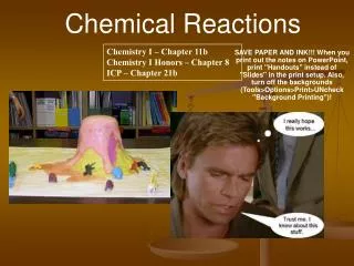 chemical reactions