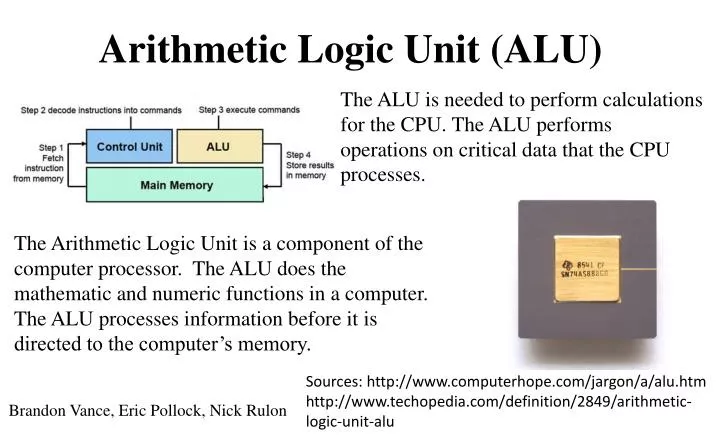 arithmetic logic unit alu