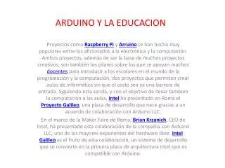 arduino y la educacion