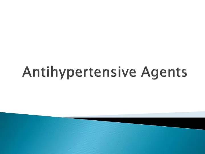 antihypertensive agents