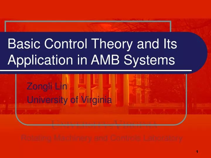 basic control theory and its application in amb systems