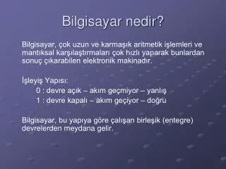 bilgisayar nedir