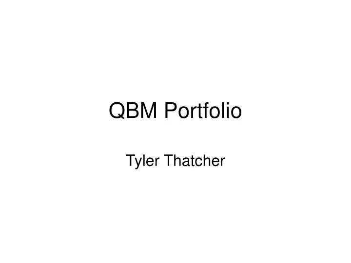 qbm portfolio