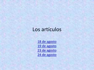 los art culos