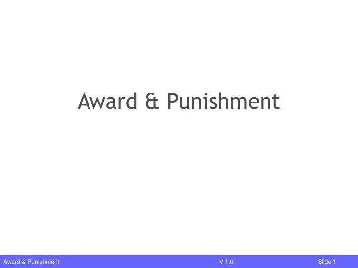 award punishment