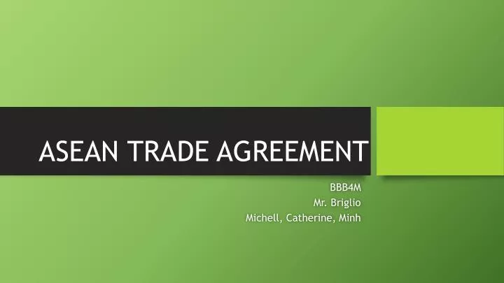 asean trade agreement