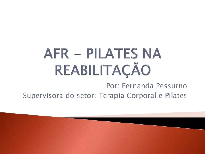 afr pilates na reabilita o