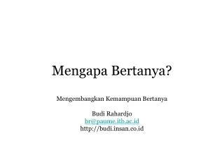 mengapa bertanya