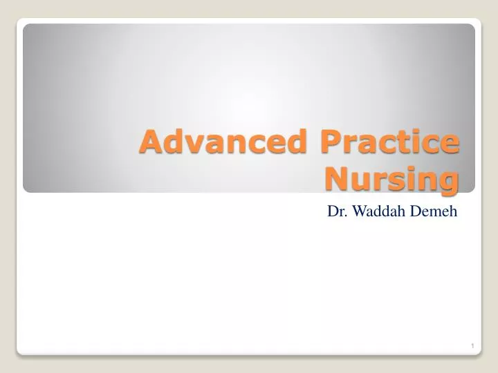 advanced practice nursing