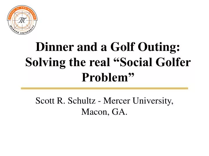 dinner and a golf outing solving the real social golfer problem