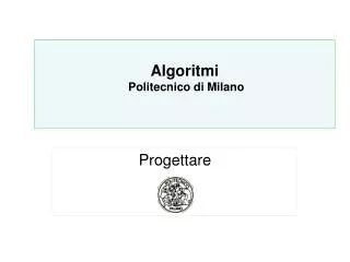algoritmi politecnico di milano
