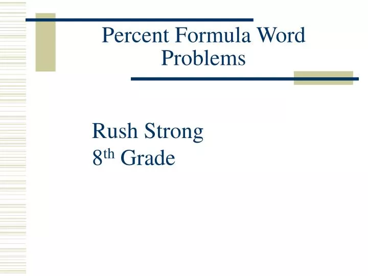 percent formula word problems
