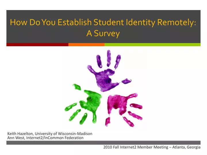 how do you establish student identity remotely a survey