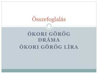sszefoglal s