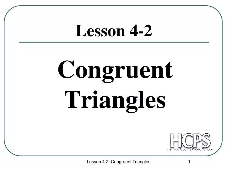 congruent triangles