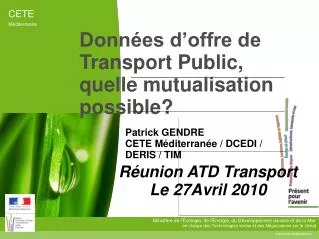 donn es d offre de transport public quelle mutualisation possible